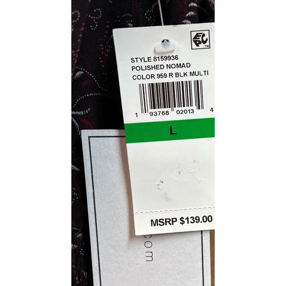 1. State  Floral Asymmetrical Hem Polished Nomad Color Dress Size large NWT - Picture 13 of 15